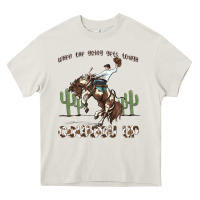 Cream when the going gets tough cowboy up Heavy Core Tee - MaliasSmallBusiness