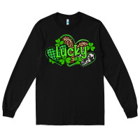 Black st patricks day lucky western hearts Long Sleeve Tee - Artiststas