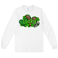 White st patricks day lucky western hearts Long Sleeve Tee - Artiststas