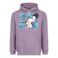Lavender how snowflakes are made winter christmas Heavyweight Hoodie - MaliasSmallBusiness