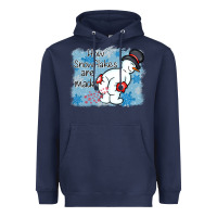 Navy how snowflakes are made winter christmas Heavyweight Hoodie - MaliasSmallBusiness