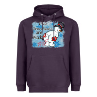 Plum how snowflakes are made winter christmas Heavyweight Hoodie - MaliasSmallBusiness