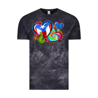 Cloud Black western leopard puerto rico   hearts Vintage Tee - AdoDesignShop