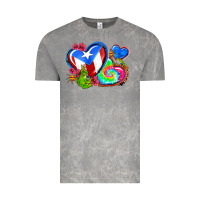 Cloud Rock western leopard puerto rico   hearts Vintage Tee - AdoDesignShop