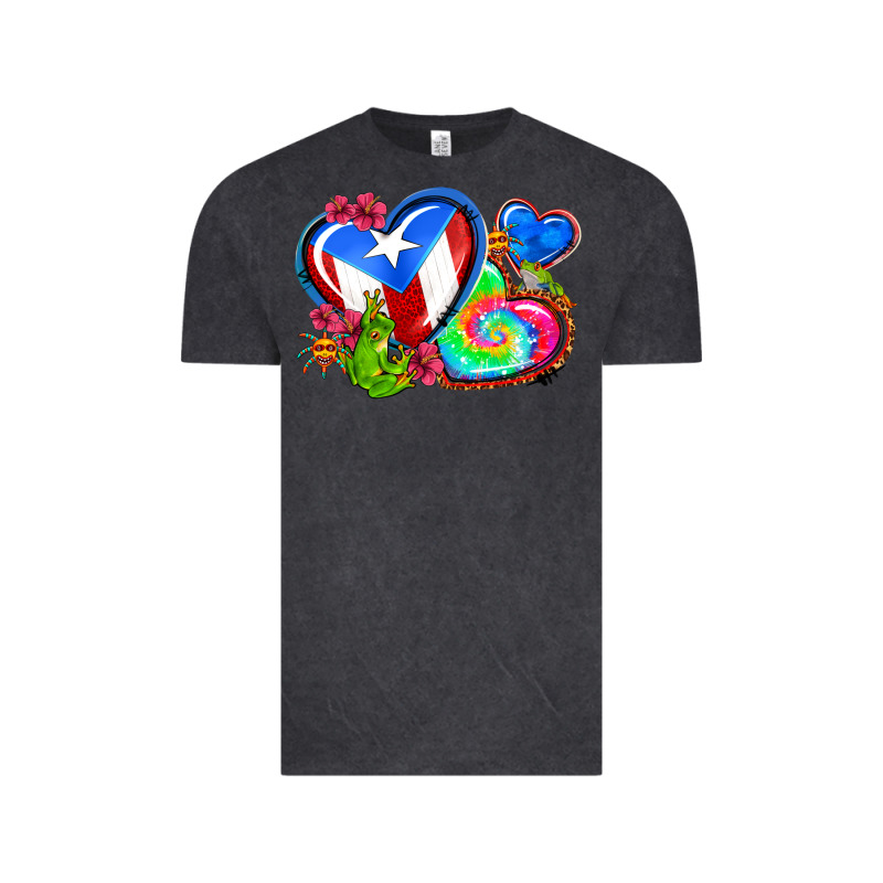 Western Leopard Puerto Rico   Hearts Vintage Tee by AdoDesignShop | Teevron