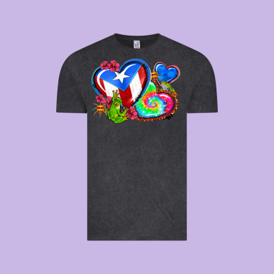 Western Leopard Puerto Rico   Hearts Vintage Tee Designed By Adodesignshop