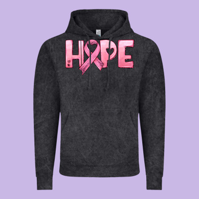 Hope And Pink Ribbon Vintage Hoodie Designed By Hra Design Shop