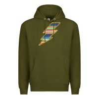 Army Green Yellow Aztec Patterned Lightning Premium Hoodie - Bettercallsaul