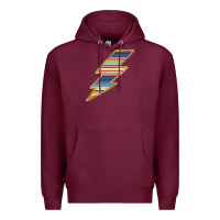 Burgundy Yellow Aztec Patterned Lightning Premium Hoodie - Bettercallsaul
