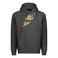 Charcoal Heather Yellow Aztec Patterned Lightning Premium Hoodie - Bettercallsaul