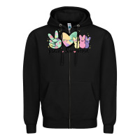 Black peace love peeps Zipper Hoodie - MaliasSmallBusiness