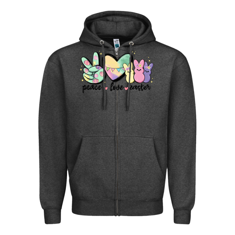Peace Love Peeps Zipper Hoodie by MaliasSmallBusiness | Teevron