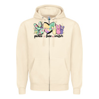 Sandshell peace love peeps Zipper Hoodie - MaliasSmallBusiness
