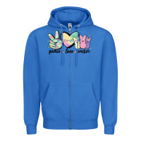True Royal peace love peeps Zipper Hoodie - MaliasSmallBusiness