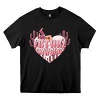 Black future cowgirl Heavy Core Tee - MaliasSmallBusiness
