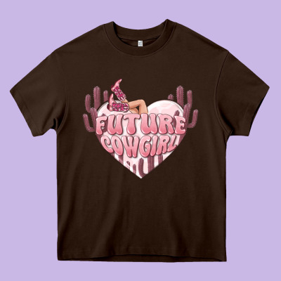 Future Cowgirl Heavy Core Tee Designed By Maliassmallbusiness