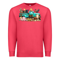 Cardinal Farm Animals Truck Premium Sweatshirt - BundleAndBundleShop
