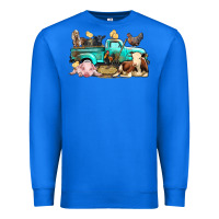 True Royal Farm Animals Truck Premium Sweatshirt - BundleAndBundleShop