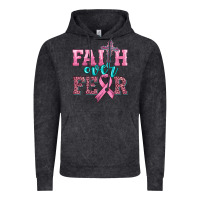 Vintage Black faith over fear with cross and ribbon Vintage Hoodie - HRA Design Shop