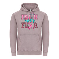 Vintage Zinc faith over fear with cross and ribbon Vintage Hoodie - HRA Design Shop