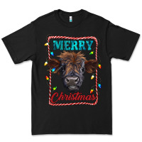 Black Merry Christmas Calf Premium Tee - RanaPortraitStore