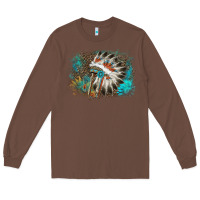 Chestnut indian headress sunflower leopard Long Sleeve Tee - AdoDesignShop