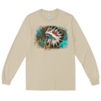 Mushroom indian headress sunflower leopard Long Sleeve Tee - AdoDesignShop