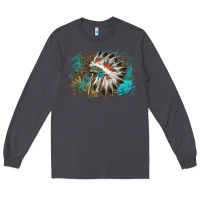 Smoke indian headress sunflower leopard Long Sleeve Tee - AdoDesignShop