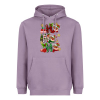 Lavender ho ho ho reindeer Heavyweight Hoodie - MaliasSmallBusiness