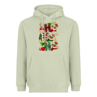 Matcha ho ho ho reindeer Heavyweight Hoodie - MaliasSmallBusiness