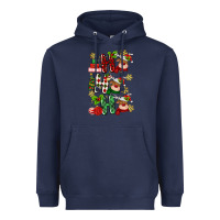 Navy ho ho ho reindeer Heavyweight Hoodie - MaliasSmallBusiness