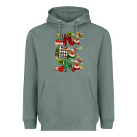 Sage ho ho ho reindeer Heavyweight Hoodie - MaliasSmallBusiness