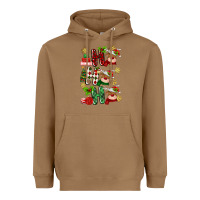 Toasted Coconut ho ho ho reindeer Heavyweight Hoodie - MaliasSmallBusiness