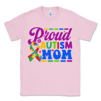Bubblegum Pink Proud Autism Mom Classic Tee - CowhideDigitalArt