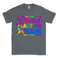 Charcoal Heather Proud Autism Mom Classic Tee - CowhideDigitalArt