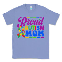 Colony Blue Proud Autism Mom Classic Tee - CowhideDigitalArt
