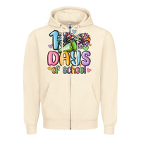 Sandshell 100 days of school cheer Zipper Hoodie - MaliasSmallBusiness