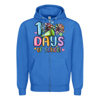 True Royal 100 days of school cheer Zipper Hoodie - MaliasSmallBusiness