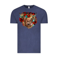 Vintage Denim christmas cow gemstone Vintage Tee - JahusDesignShop