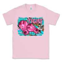 Bubblegum Pink fight with boxing gloves and cancer ribbon Classic Tee - AdoDesignShop