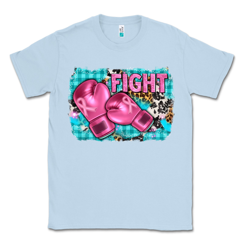 Fight With Boxing Gloves And Cancer Ribbon Classic Tee by AdoDesignShop | Teevron
