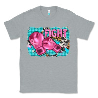 Heather Grey fight with boxing gloves and cancer ribbon Classic Tee - AdoDesignShop
