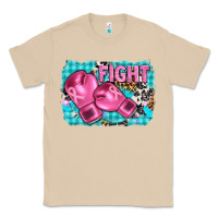 Mushroom fight with boxing gloves and cancer ribbon Classic Tee - AdoDesignShop