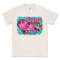 Natural fight with boxing gloves and cancer ribbon Classic Tee - AdoDesignShop