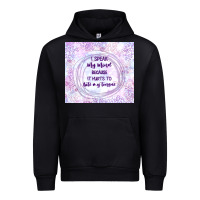 Black it hurts to bite my tongue Urban Hoodie - TumblerDesignByShophia