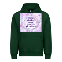 Forest Green it hurts to bite my tongue Urban Hoodie - TumblerDesignByShophia