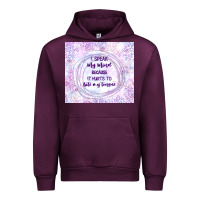 Mauve Wine it hurts to bite my tongue Urban Hoodie - TumblerDesignByShophia