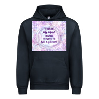Navy it hurts to bite my tongue Urban Hoodie - TumblerDesignByShophia