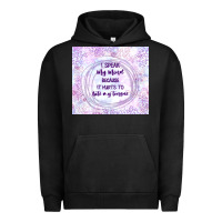 Pigment Black it hurts to bite my tongue Urban Hoodie - TumblerDesignByShophia