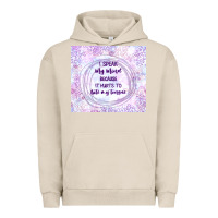 Pigment French Oak it hurts to bite my tongue Urban Hoodie - TumblerDesignByShophia